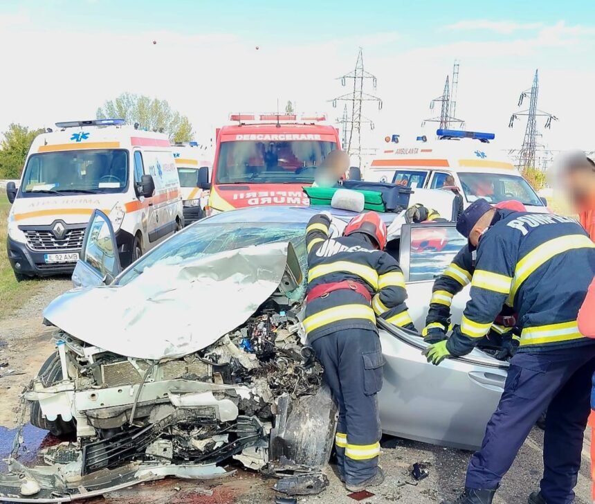 accident cu patru masini intre slobozia si drajna mai multe persoane sunt ranite 68f4bd148ddea