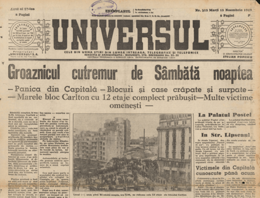 85 de ani de la cutremurul cel mare tragedia care a dezvaluit vulnerabilitatea seismica a romaniei multe din cladirile afectate s au prabusit la cutremurul din 40 6911ce8311694