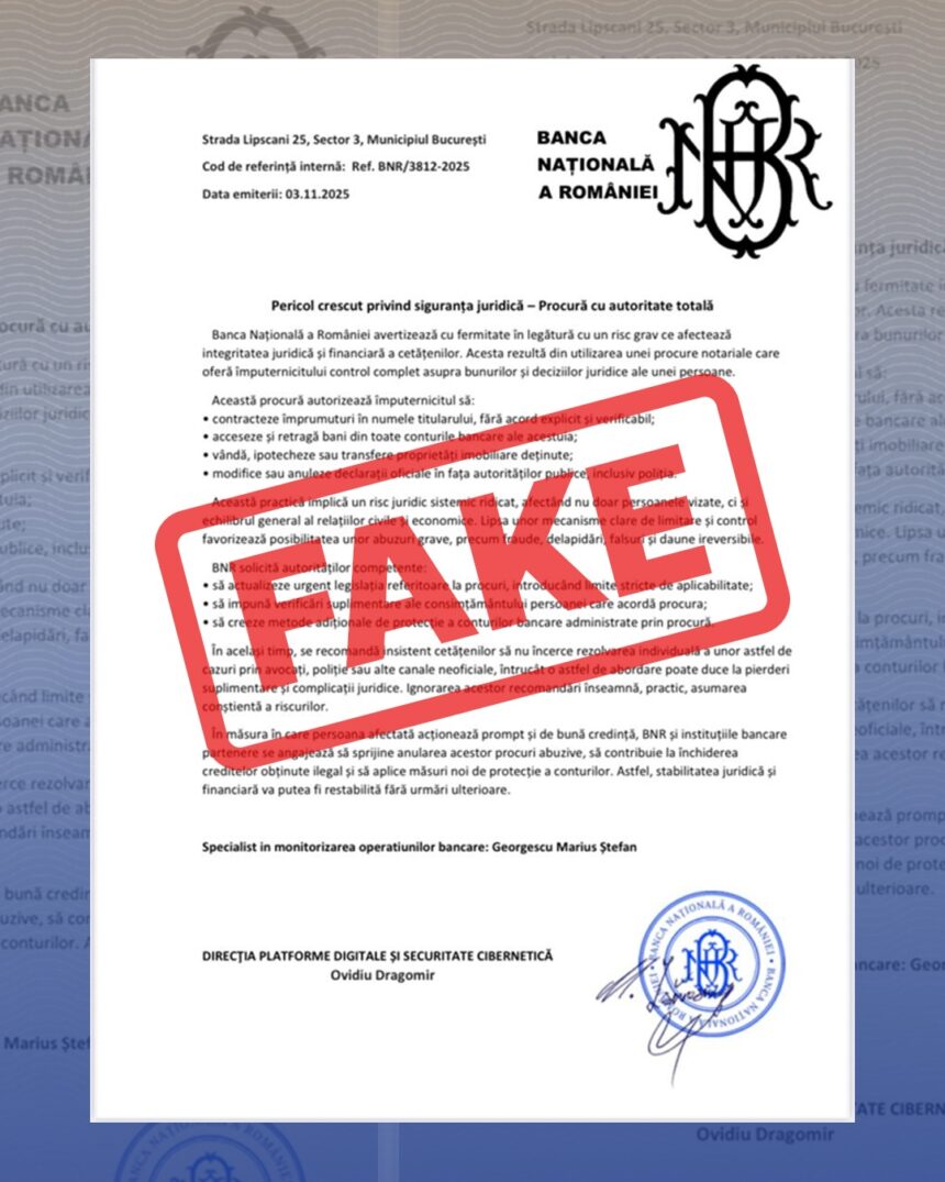 bnr avertizeaza document fals cu sigla bancii centrale circula online 690b531464530