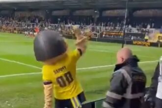 mascota sammy the saint beata a fost eliminata de pe teren in timpul unui meci din fa cup 690881c37d74d