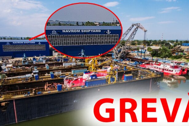 sindicalistii de la navrom galati intra in greva de avertisment protestatarii cer reluarea negocierilor colective 69218f767104d