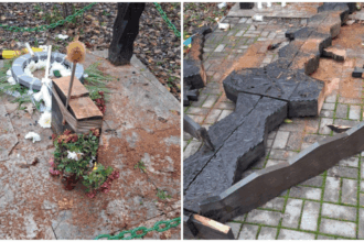 troita din tancabesti unde era comemorat liderul legionar corneliu zelea codreanu a fost distrusa politistii au deschis o ancheta 6929e719cc897