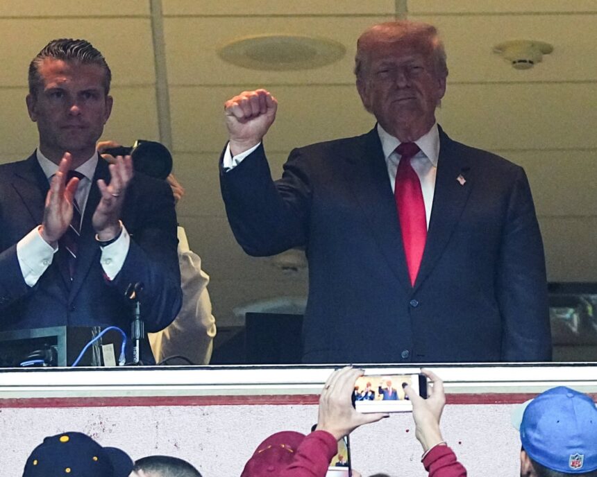 trump booed at commanders nfl game before calling plays from fox broadcast booth 69112c4d7128b