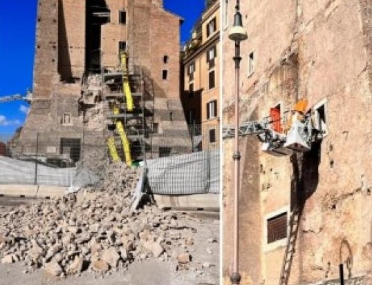 un turn istoric din roma aflat in curs de restaurare s a prabusit un muncitor prins sub daramaturi 6908aefa5ddef