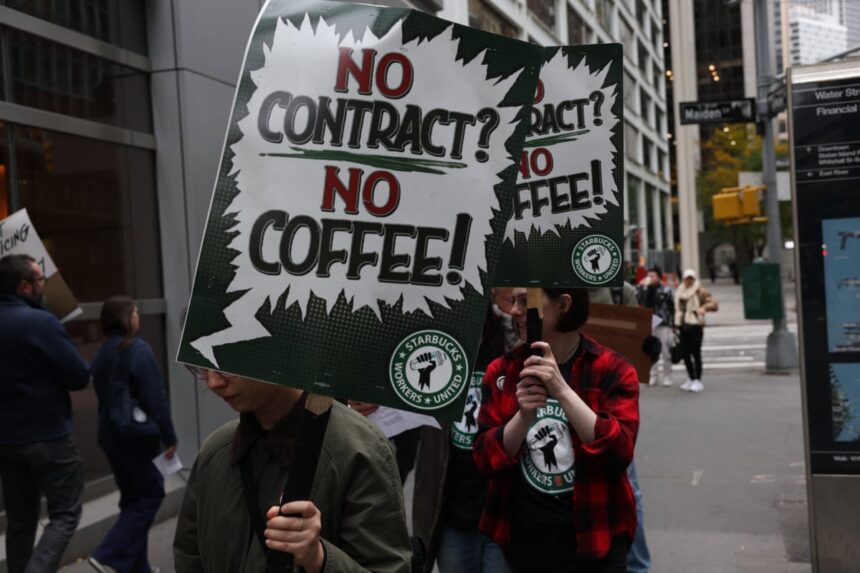 us starbucks workers prepare to strike if contract is not finalized by next week 690b9b4c95cce