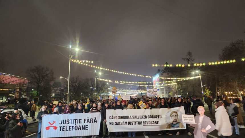 a cincea zi de proteste pentru o justitie independenta peste 7 000 de oameni in mars spre piata victoriei lia lia te asteapta puscaria 693eec5a1d97f