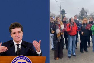 au venit colindatorii rezist cu un cantec special pentru nicusor dan angi serban conduce corul deschide ochii nicusoare 6949321557539