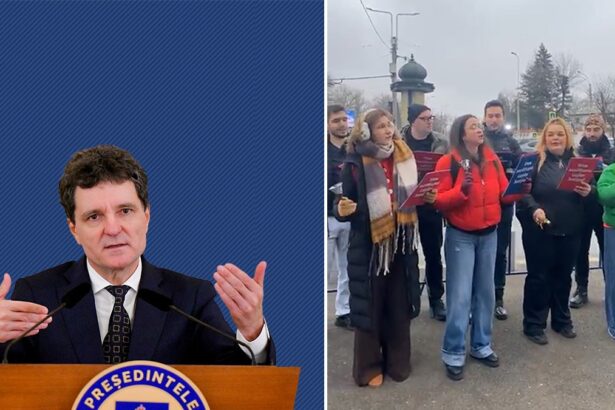 au venit colindatorii rezist cu un cantec special pentru nicusor dan angi serban conduce corul deschide ochii nicusoare 6949321557539