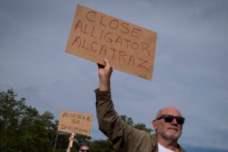 first thing alligator alcatraz detainees face human rights violations report alleges 693184ce8107f