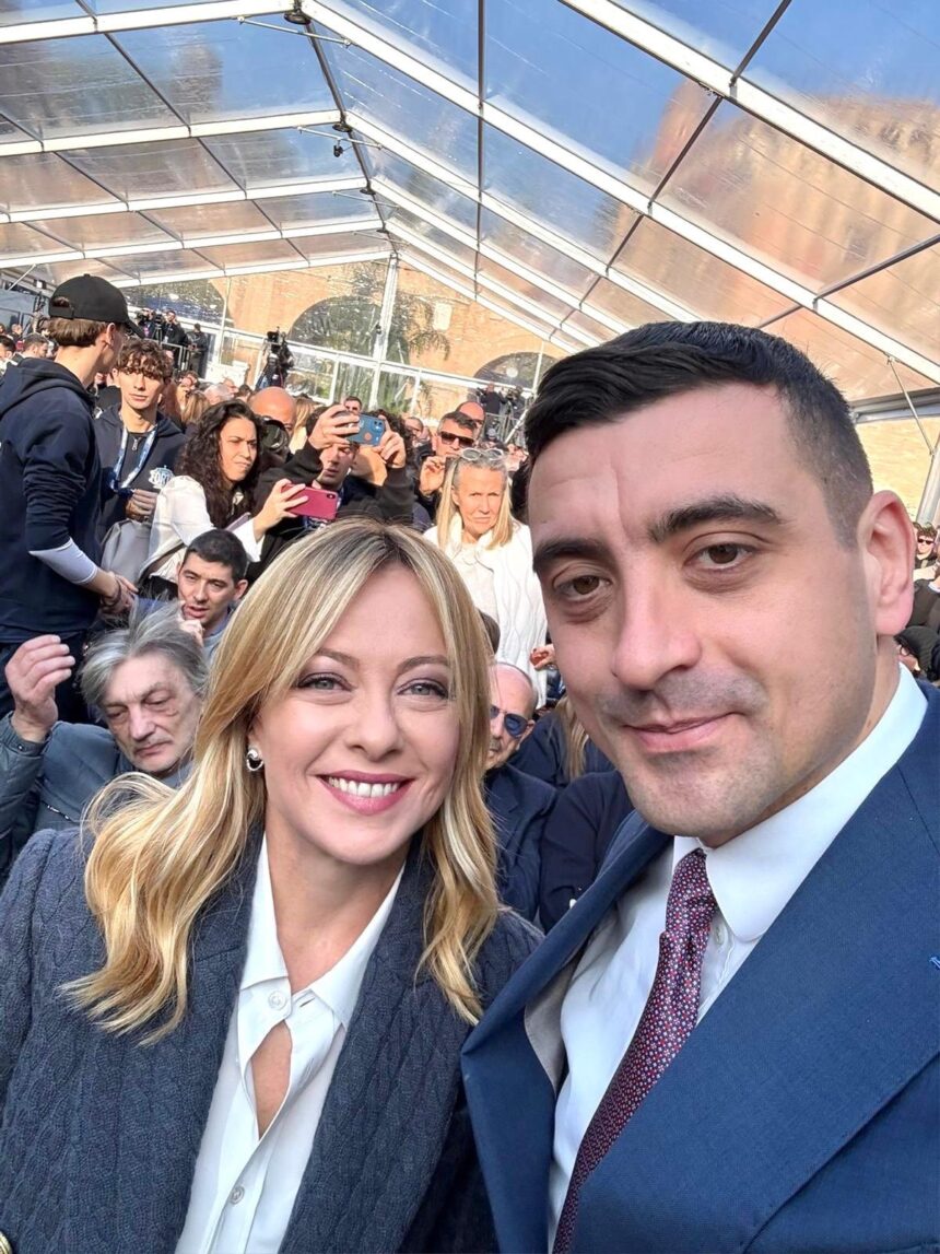 george simion prezent la cina margeret thatcher de la roma s a fotografiat alaturi de giorgia meloni este al patrulea an de cand particip 693fad1e272a5