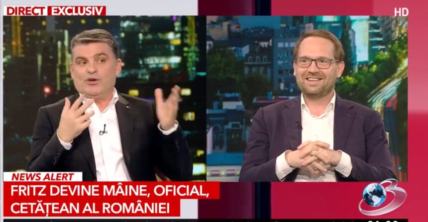 viitorul roman dominic fritz a incurcat versurile imnului national intr un studio de televiziune in incercarea de a l ajuta moderatorul l a incurcat si mai tare 6943a1180d19e