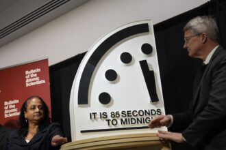 doomsday clock at 85 seconds to midnight amid threats from climate crisis and ai 69795e7acd0b5