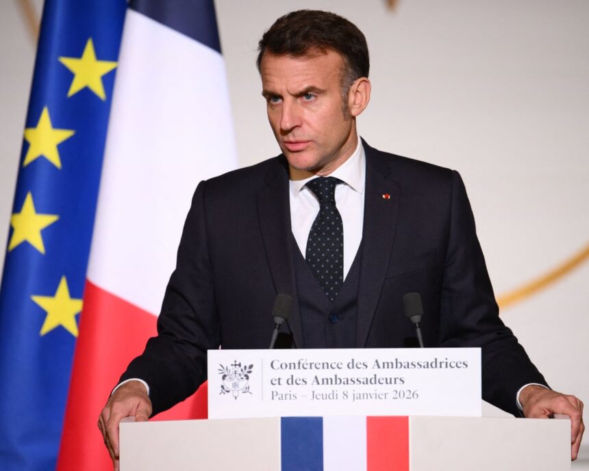 french president condemns us for turning away from allies 69603e632d58e