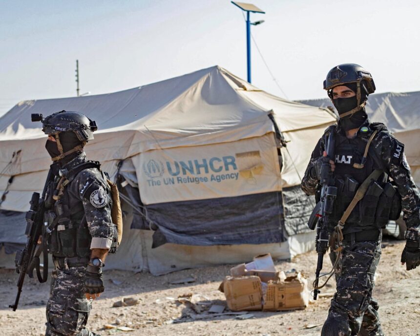 kurdish forces withdraw from is detention camp in north east syria 696faab344783