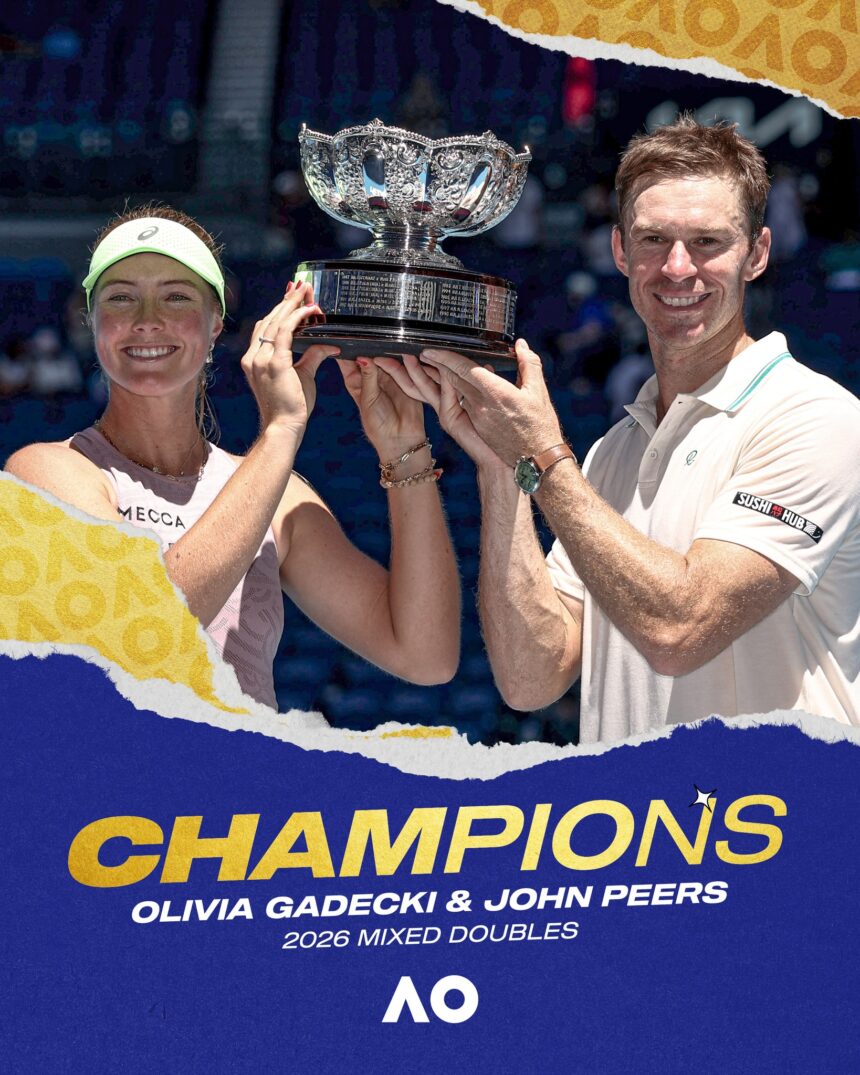 olivia gadecki si john peers au castigat pentru al doilea an consecutiv titlul la dublu mixt la australian open 697c40b588b04