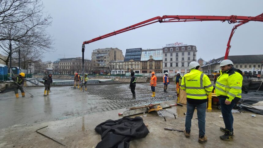 stadiul lucrarilor la planseul unirii a patra sectiune a noii placu de beton a fost turnata 6973cd2a52cbb