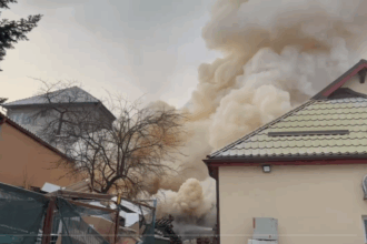 brasov incendiu la un container cu materiale sanitare din curtea spitalului militar 69804b44c6695