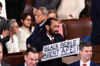 democrats refuse to stand for trump as al green ejected over apes protest sign 699e74023e41a