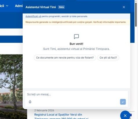 s a lansat timi asistenta virtuala a primariei din timisoara 698336534ecf5