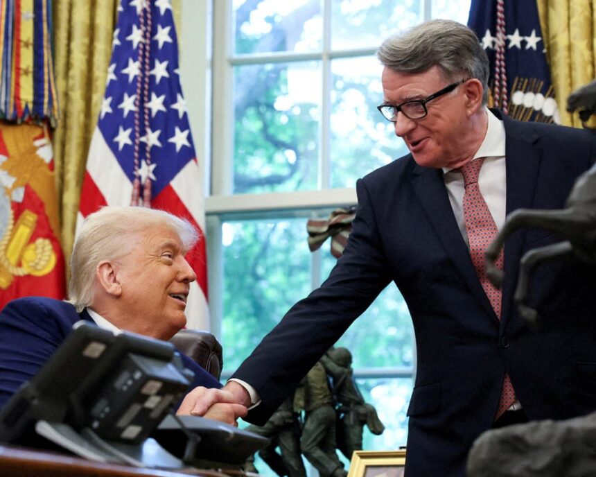 starmer orders release of files relating to mandelson us ambassador decision 6983167970e88