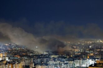 first thing israel launches huge strikes against south beirut after mass evacuation order 69aad26c081fd