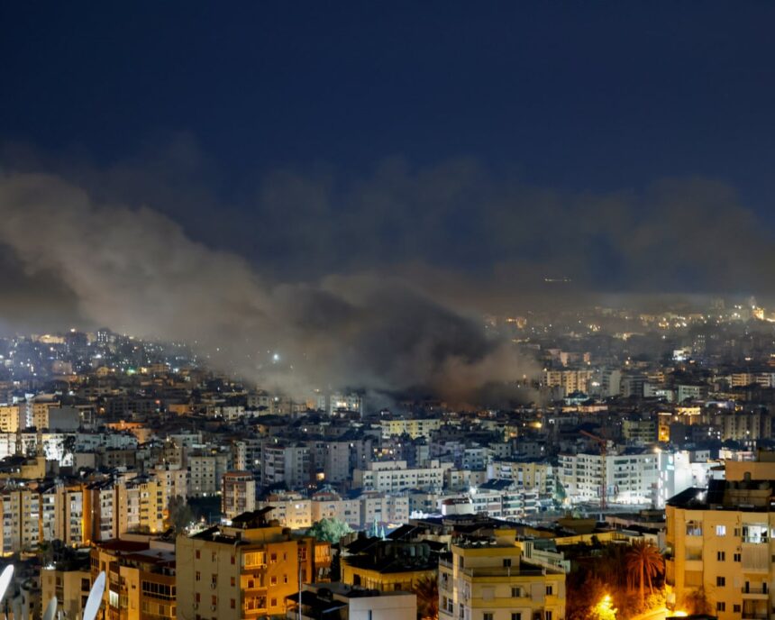 first thing israel launches huge strikes against south beirut after mass evacuation order 69aad26c081fd