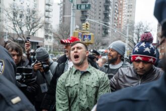 police investigating after device thrown at anti islam protest in new york city 69ad9508a5723
