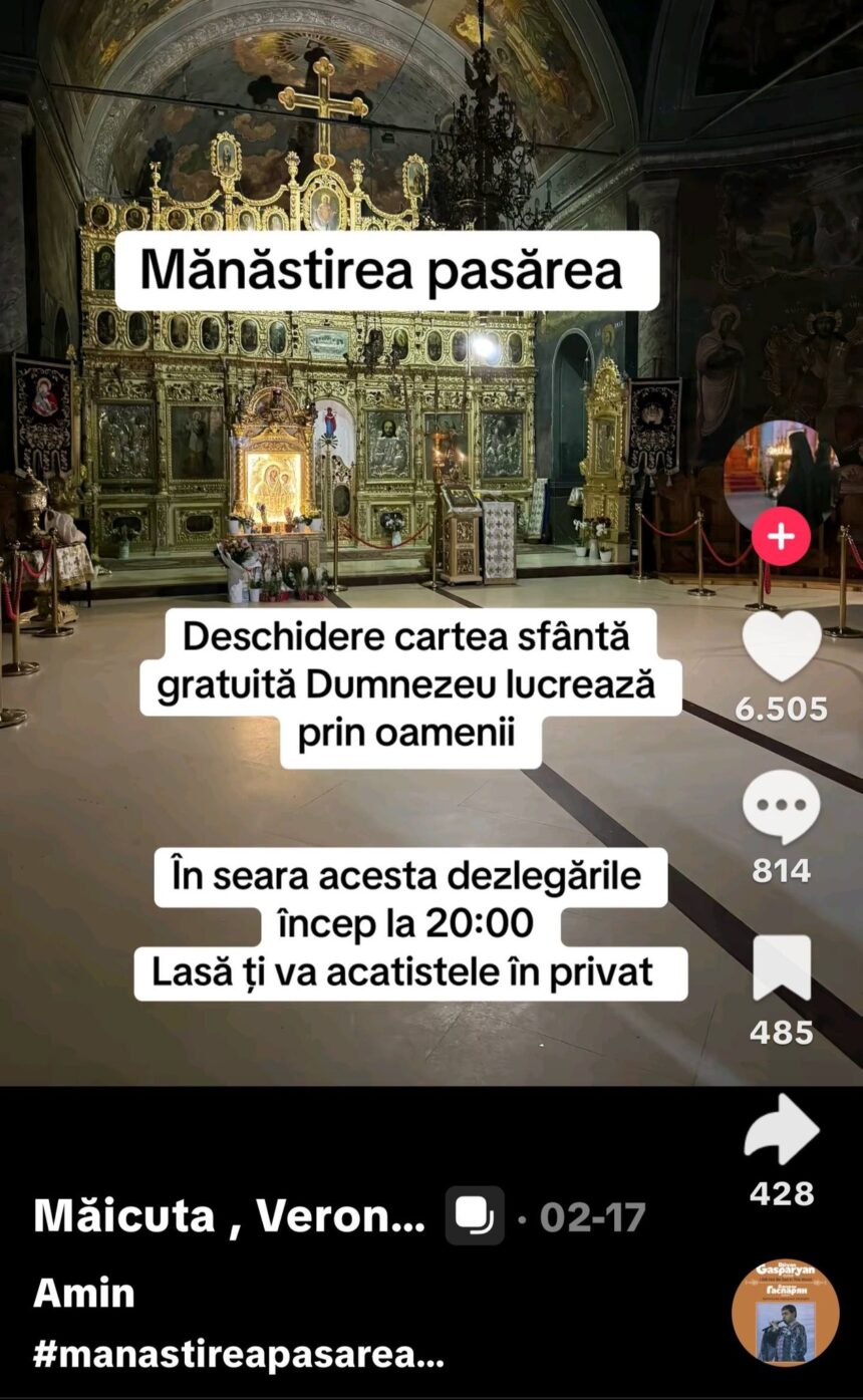 trafic cu rugaciuni doua escroace care pozeaza in maicute ale manastirii pasarea cer bani pe tik tok manastirea pasarea reactioneaza 69b7d199b6a5f