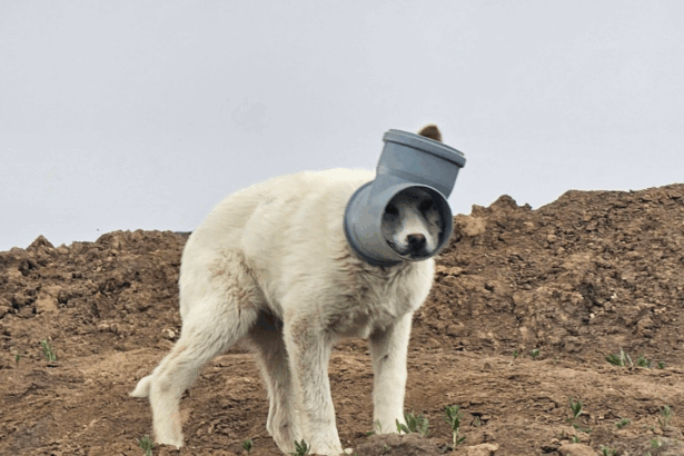 caine cu capul blocat intr o teava de zile intregi in ilfov apel urgent al protectiei animalelor 69d7ed42c8206