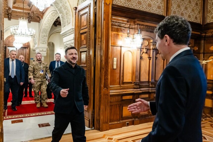 nicusor dan si volodimir zelenski au discutat la palatul cotroceni despre cooperarea in aparare si securitate energetica 6a04b245e3189