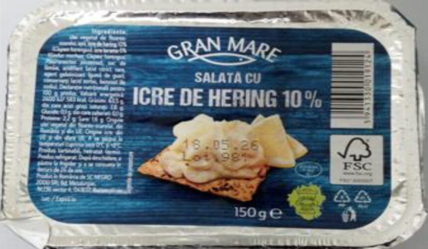 un lot de salata cu icre retras din comert dupa ce a fost depistata listeria monocytogenes 69f98479277aa
