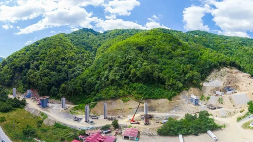 video autostrada sibiu pitesti prinde contur a inceput lansarea tablierului metalic pe cel mai inalt viaduct 6a68ddf1d1141