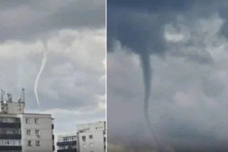 video fenomen meteo spectaculos deasupra ploiestiului o palnie de tornada a fost filmata sub un nor de furtuna 6a68b3ff7affc