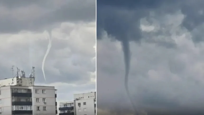 video fenomen meteo spectaculos deasupra ploiestiului o palnie de tornada a fost filmata sub un nor de furtuna 6a68b3ff7affc