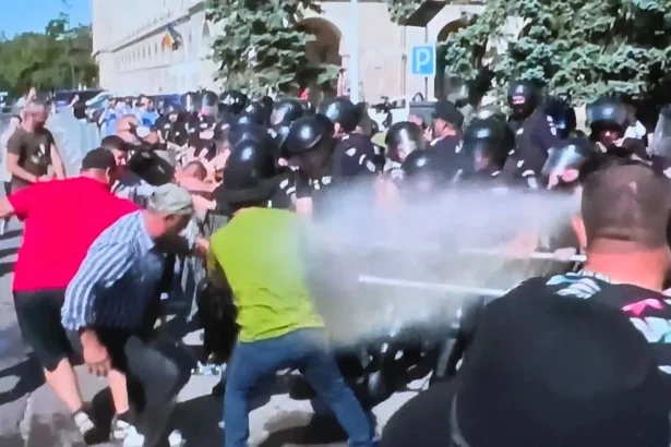 video protestul oierilor a degenerat garduri rupte si interventii cu spray lacrimogen ale jandarmilor fermierii acuza ca sunt impinsi spre faliment 6a6b029f6a39a