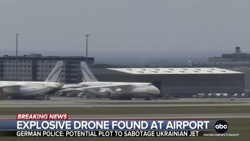 incidente deosebit de grave in germania o drona cu explozibil gasita langa un avion ucrainean in timp ce un alt avion de marfa care anula aterizarea a lovit o a doua drona 6a744b8372cf8