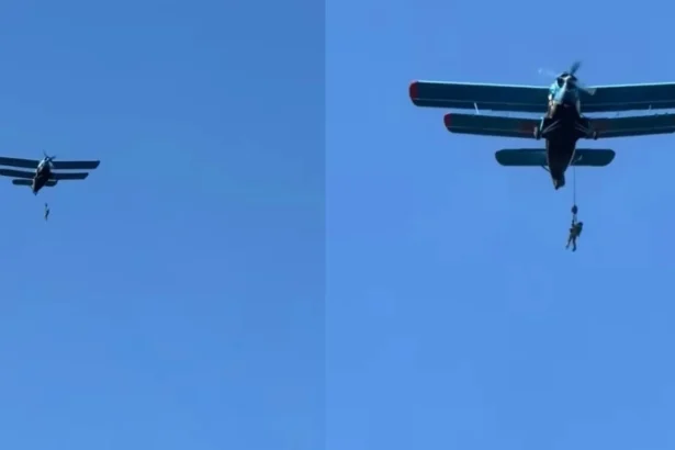 video imagini socante din timpul unui exercitiu militar din romania un parasutist a ramas suspendat de un avion in zbor dupa ce a ratat saltul 6a72233b62081