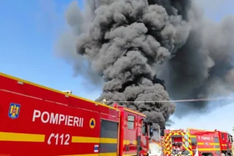video incendiu urias in prahova noua autospeciale lupta cu flacarile la o hala de deseuri si mase plastice mesaj ro alert a fost emis 6a83120166448