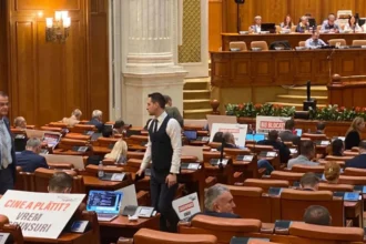 disputa in parlament liderul deputatilor psd cere infiintarea comisiei mykonos sena dupa ce usr a venit cu pancarte si avioane de jucarie 6ac607c6cb90f