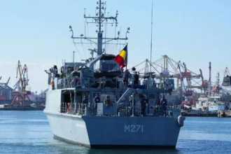 vanatorul de mine m 271 a revenit dintr o misiune in marea neagra dupa ce a activat in grupul operativ pentru combaterea minelor marine alaturi de nave din bulgaria si turcia 6ad778e366788